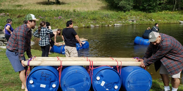 company culture-rafting building